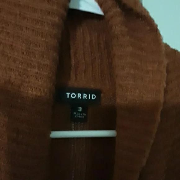 Torrid Warm Brown Knit Cardigan - Picture 2 of 8